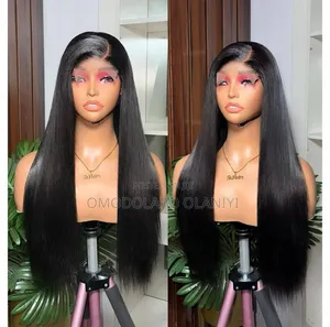 Full Closure 24’inches Silky Human Hair Blend  Accept Low Heat
