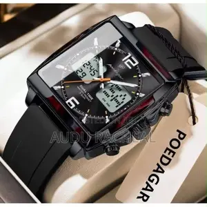 Poedager  Dual Time ⌚  Rubber Strap