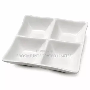White 4-Compartment Divided Serving Dish