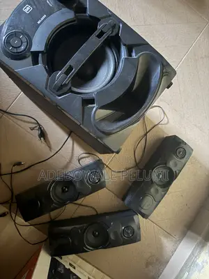 Home Stereo System With 3 Speakers – Black