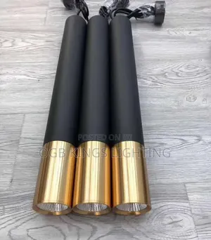 Single Pendant Light Black and Gold LED Kitchen and Dining Light