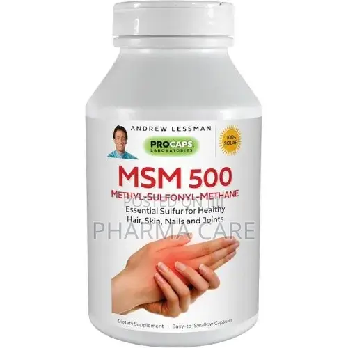 MSM 500 Methyl-Sulfonyl-Methane 60 Capsules