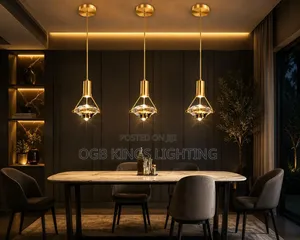 Gold LED Single Dropping Pendant Light