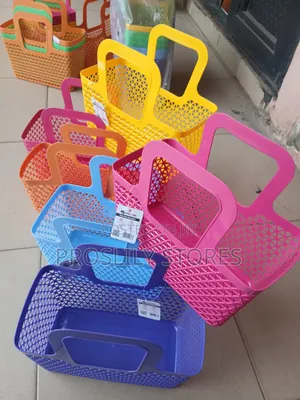 Plastic Multipurpose Storage or Shopping Basket ×12pcs