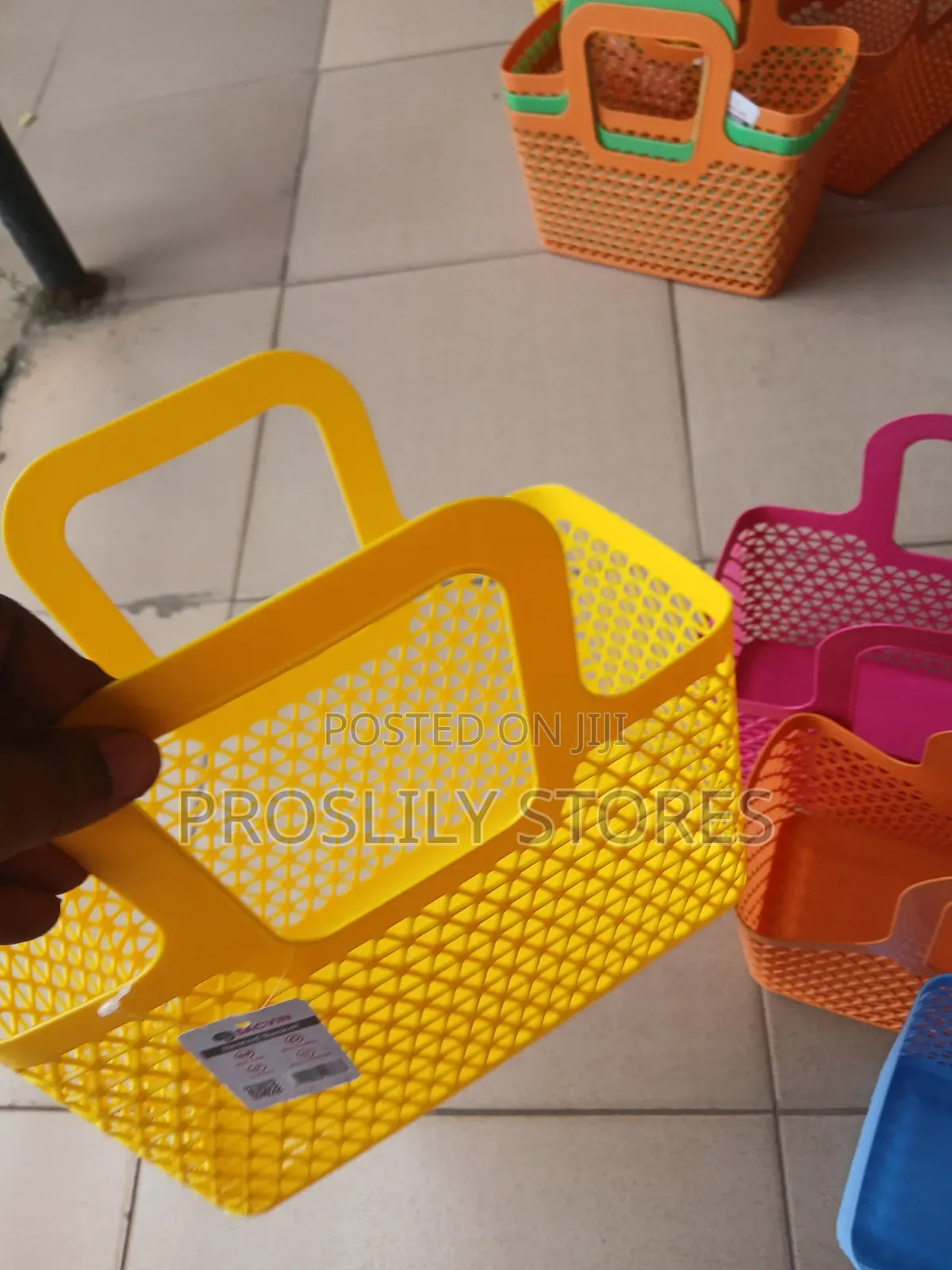 Plastic Multipurpose Storage or Shopping Basket ×12pcs