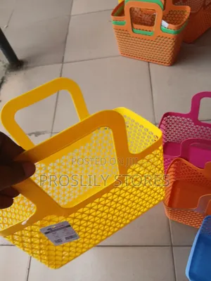 Plastic Multipurpose Storage or Shopping Basket ×12pcs