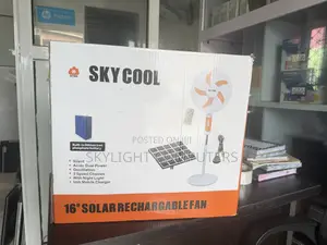Sky Cool 16inch Solar Rechargeable Fan