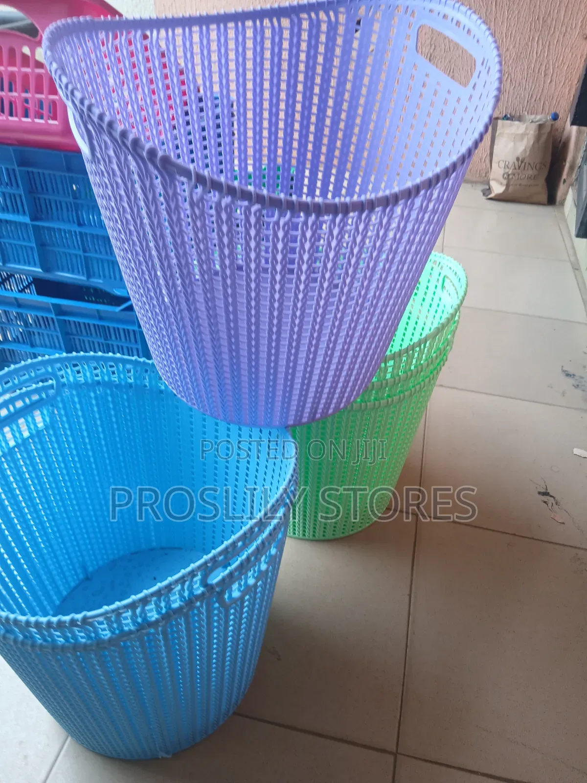 Plastic Rattan Like Storage Basket