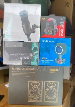 Mrave Monitor, Audio Interface, AT2020 Mic, Headphone & Mic Filter