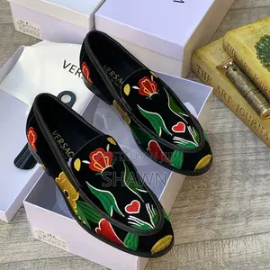 Versace Floral Print Loafers