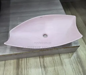 High Quality Luxury Pink Countertop Wash Hand Basin