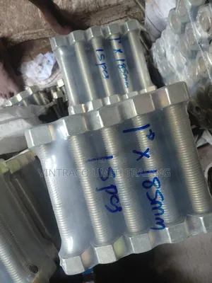 1" X 185mm Cadium Plated Stud Bolt and Nuts