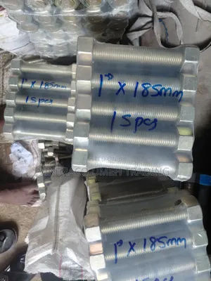 1" X 185mm Cadium Plated Stud Bolt and Nuts