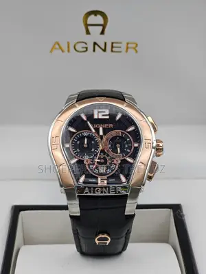 Premium Aigner Chronograph Leather Wristwatch in 4 Designs