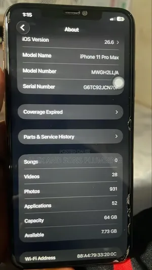 Apple iPhone 11 Pro Max 64 GB Gold