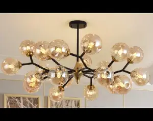 Glass Ball Branching Chandelier by 21