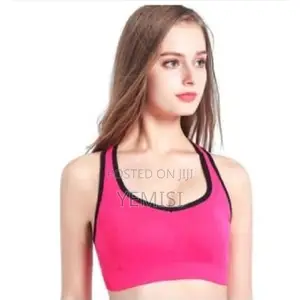 Ladies Sports Bratop for Jogging and Exercise (Pink)