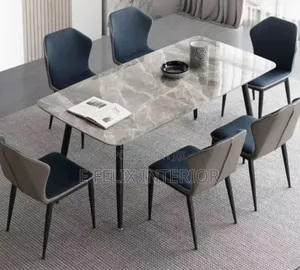 Marble Dinning With Six Chairs