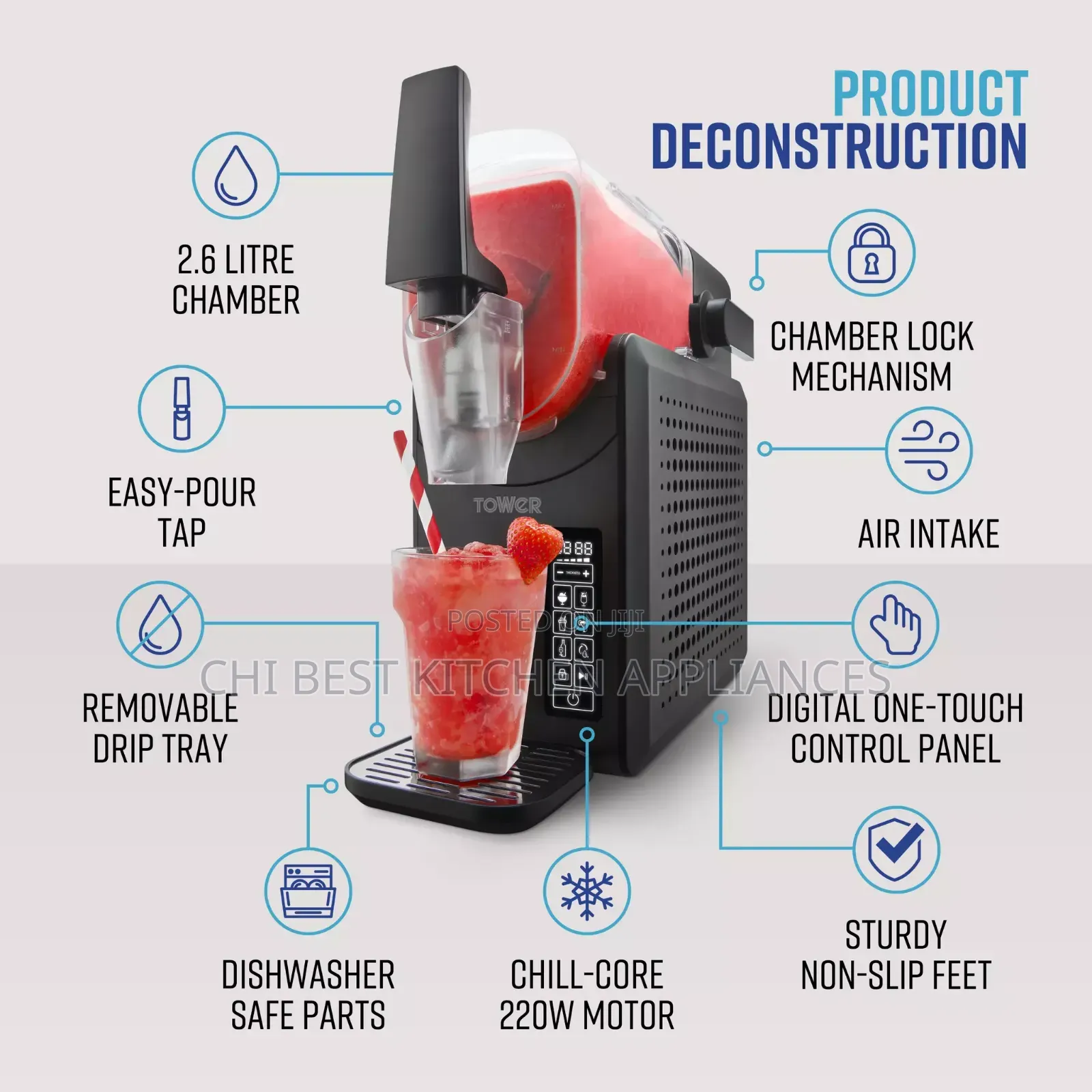 Tower 2.6 Litres Slushie Maker 5in1