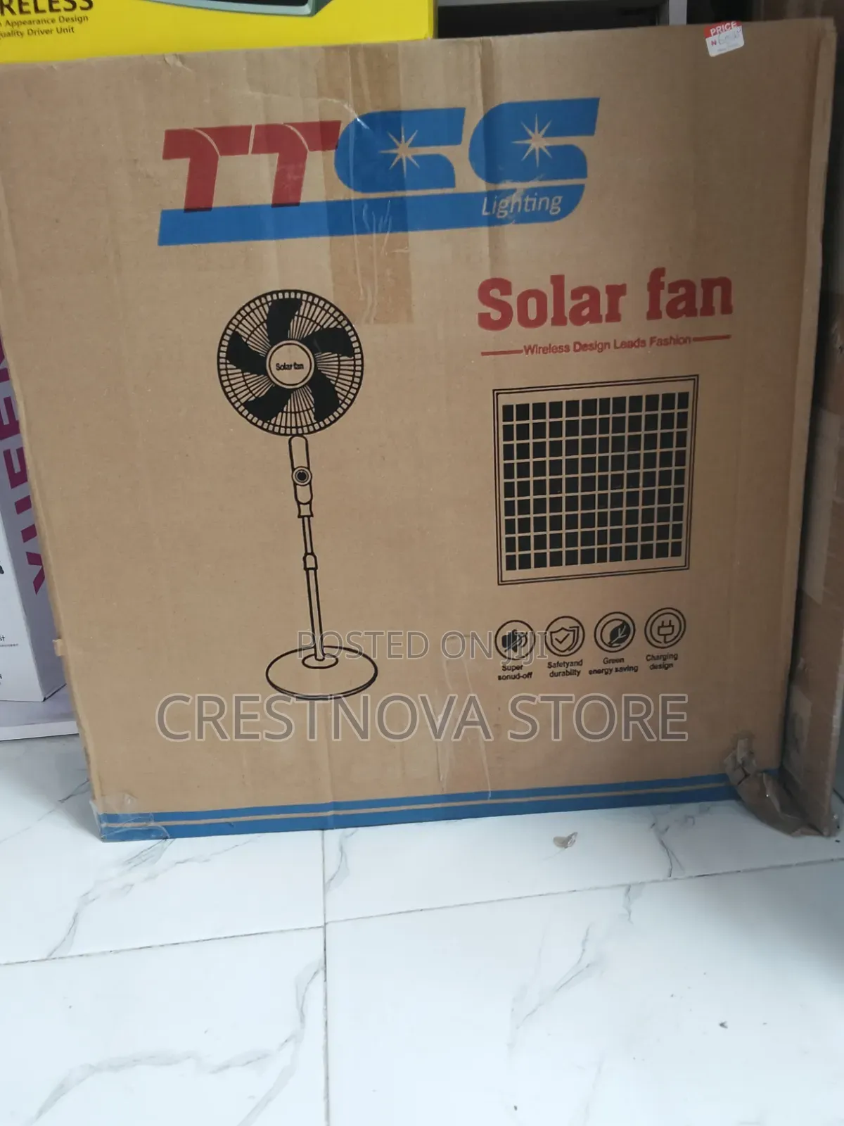 TtCC Rechargeable Solar Fan With One Bulb