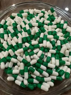 Empty Gelatin Capsules/Green White/Size 0/1,000 PCS