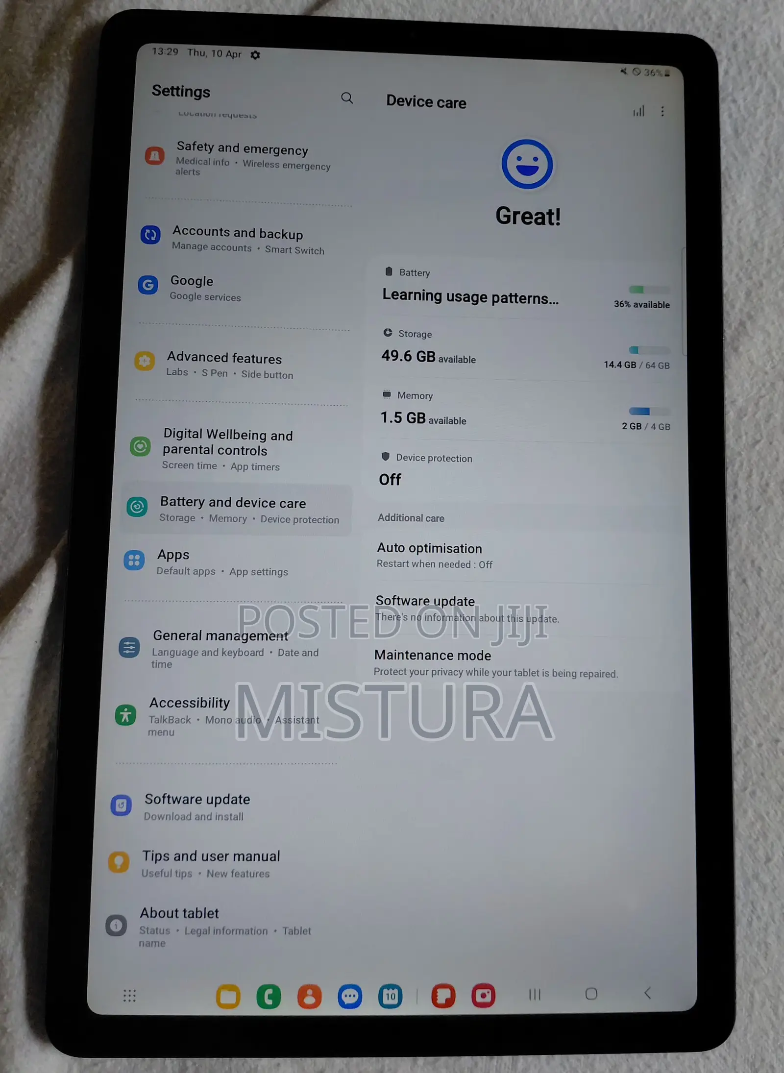 Samsung Galaxy Tab S6 Lite 64 GB Black