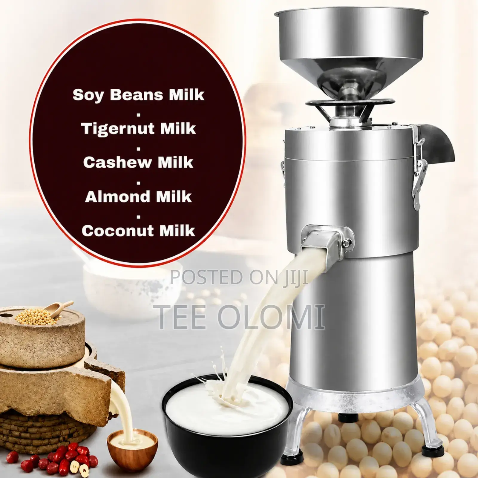 Tigernut Machine, Grinds and Extracts, 125 Type (Heavy Duty)