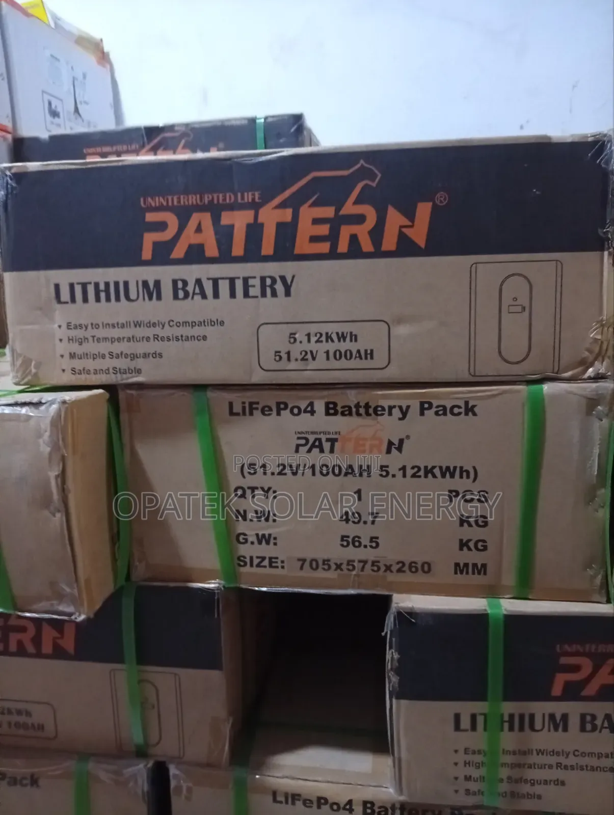 Pattern Lithium Battery 5kwh 48v Available