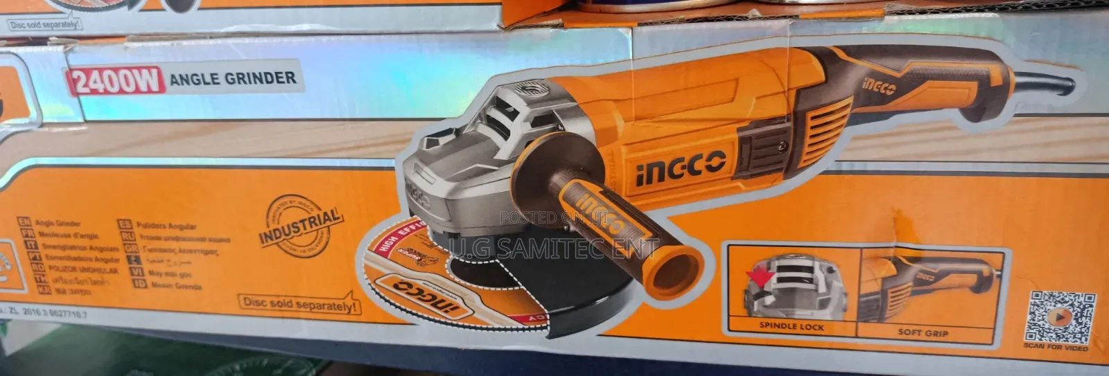 INGCO 2400W Angle Grinder (Model AG24008)