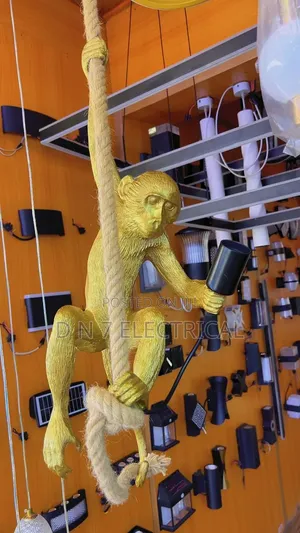 Luxury Gold Monkey Hanging Pendant Light