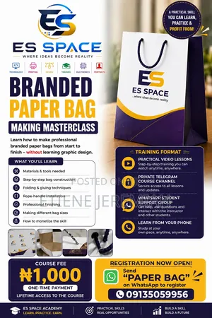 Branded Paper Bag Making Training – Learn & Earn