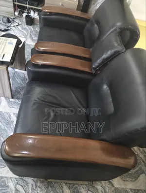 Set of 7-Seater Leather Chairs