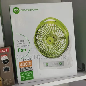 Dp Desktop Rechargeable Fan With LED Light