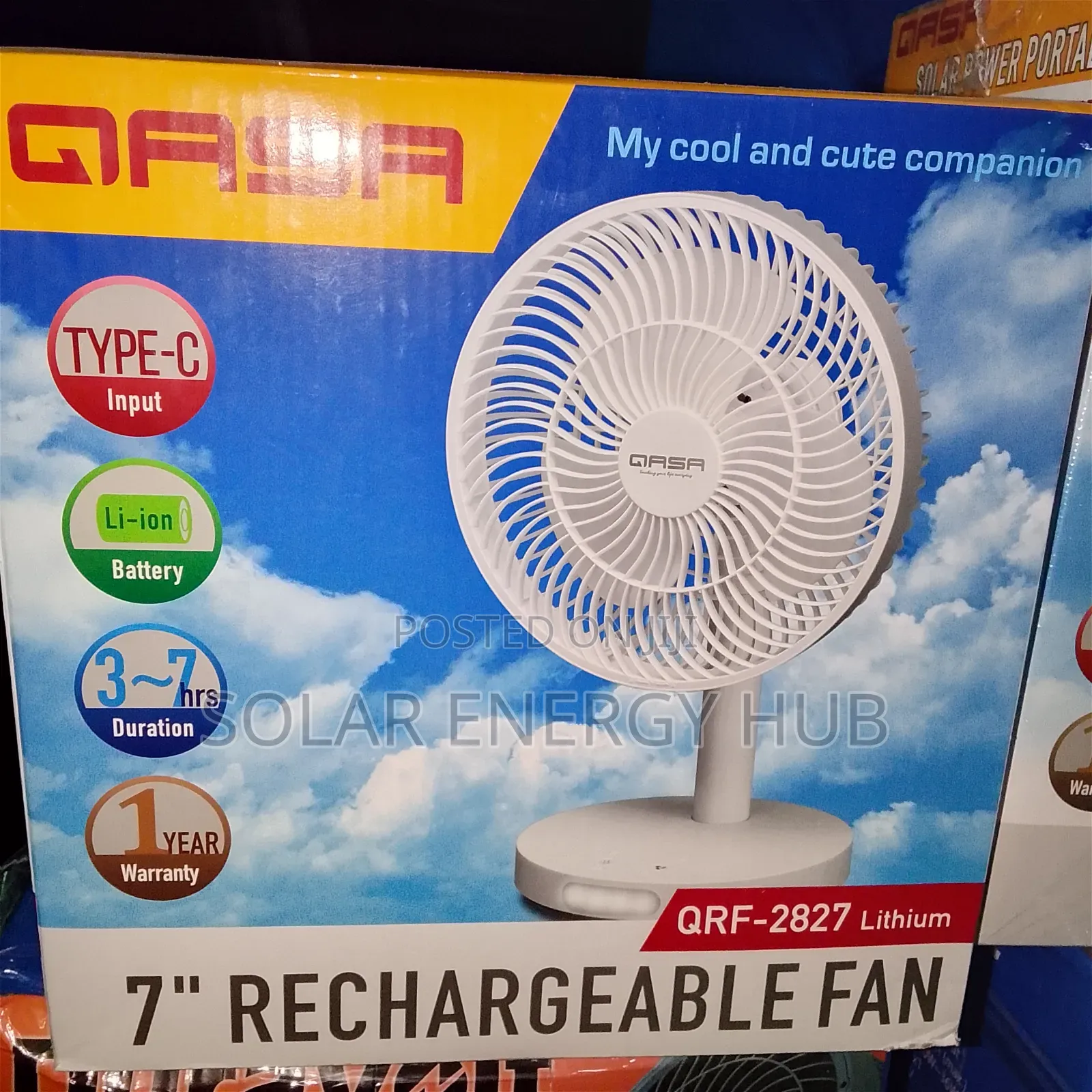 7inch Rechargeable Qasa Table Fan