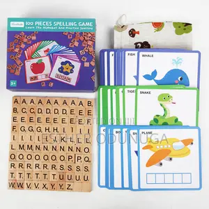 100-Piece Wooden Letter Spelling Game