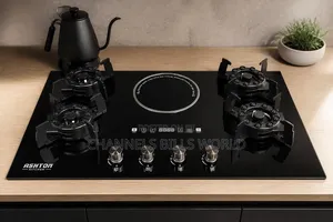 4 Gas and 1 Electric Flip Up Burner