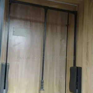 Pull Down Wardrobe Hanger, Available in Black and Grey Color