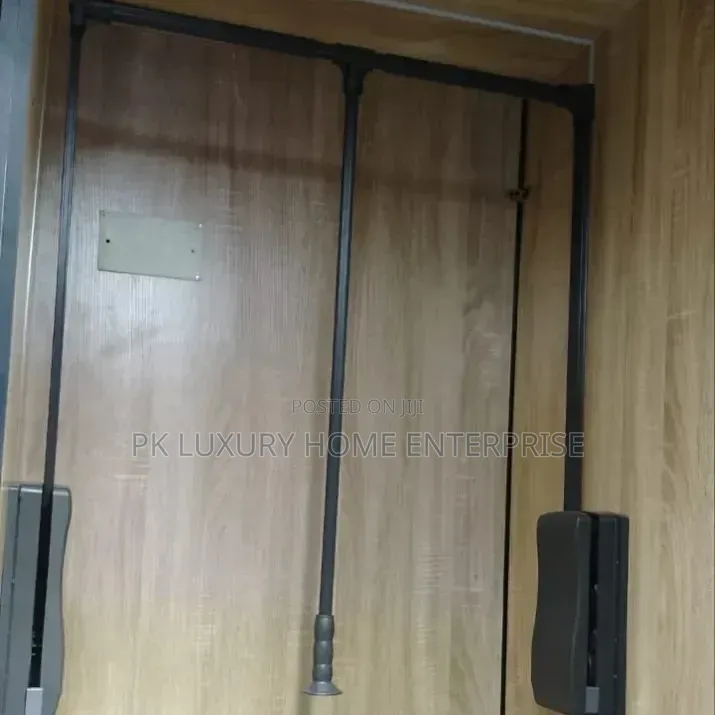 Pull Down Wardrobe Hanger, Available in Black and Grey Color