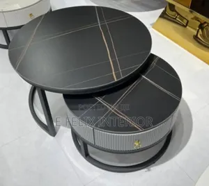 Marble Top 1+1 Center Black