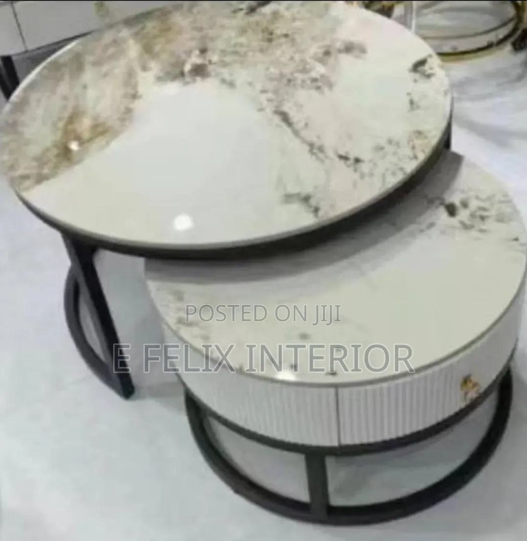 Marble Top 1+1 Round Table