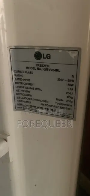 LG Standing Freezer 200 LTR