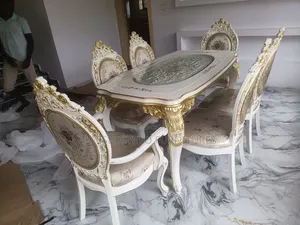 Royal Dining Table Cream and Gold