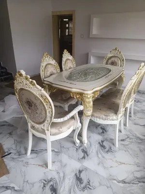 Royal Dining Table Cream and Gold