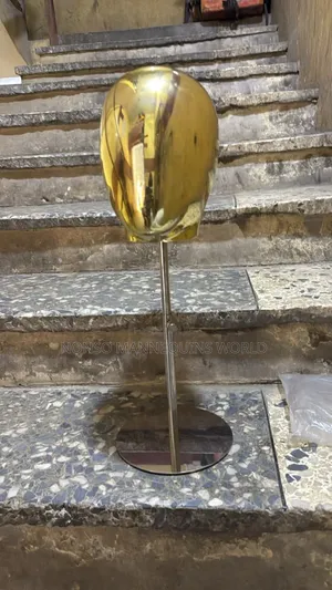 Faceless Gold Male Mannequin Head