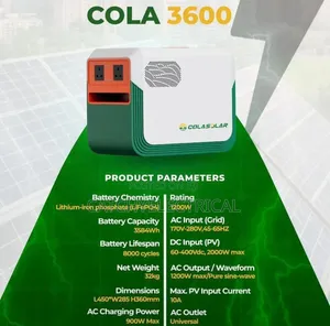 3.6kwh Cola Solar Generator 1200w