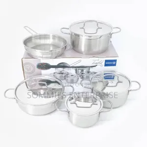 9pcs Korkmaz Stainless Steel Cookware Set