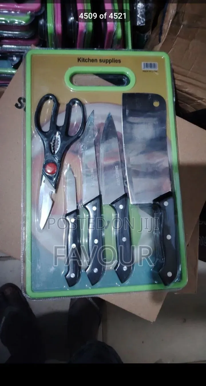 5-Piece Kitchen Knife Set With Scissors & Peeler