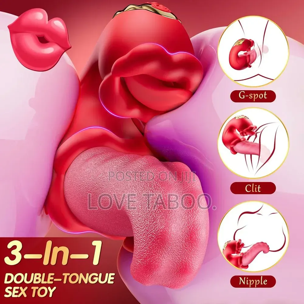 3-in-1 Double-Ended Tongue Licker Vibrator