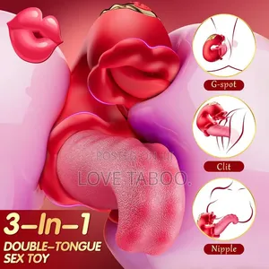 3-in-1 Double-Ended Tongue Licker Vibrator