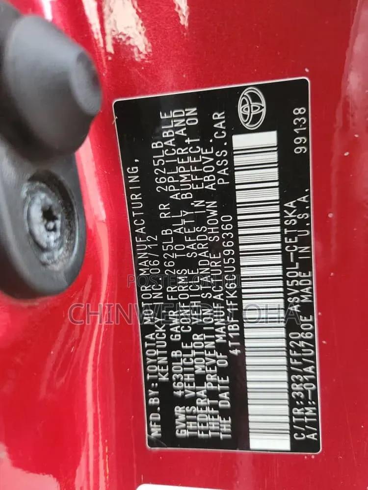 Toyota Camry 2013 Red